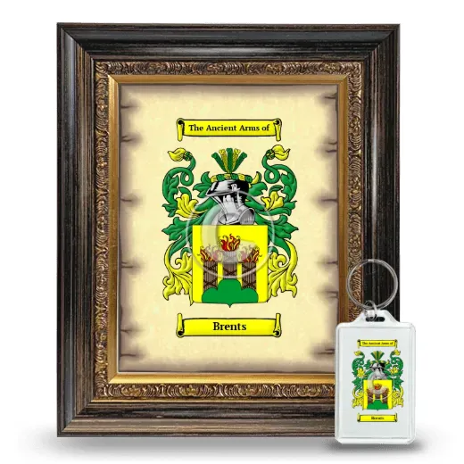 Brents Framed Coat of Arms and Keychain - Heirloom