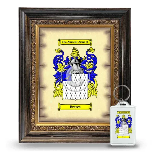 Breres Framed Coat of Arms and Keychain - Heirloom