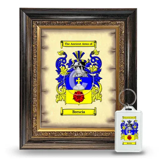 Brescia Framed Coat of Arms and Keychain - Heirloom