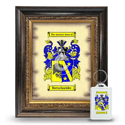 Bretschneider Framed Coat of Arms and Keychain - Heirloom