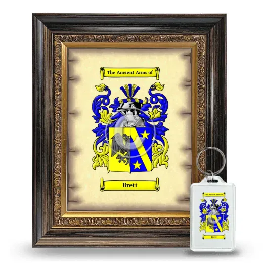 Brett Framed Coat of Arms and Keychain - Heirloom