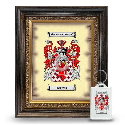 Brewes Framed Coat of Arms and Keychain - Heirloom