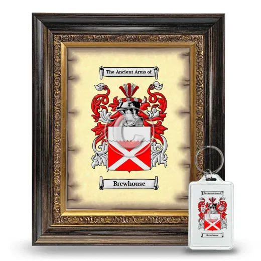 Brewhouse Framed Coat of Arms and Keychain - Heirloom