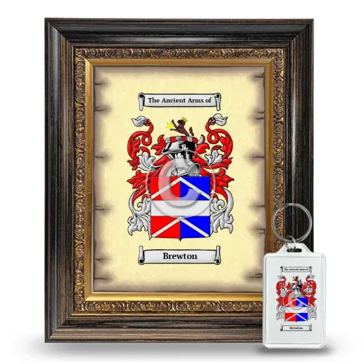 Brewton Framed Coat of Arms and Keychain - Heirloom