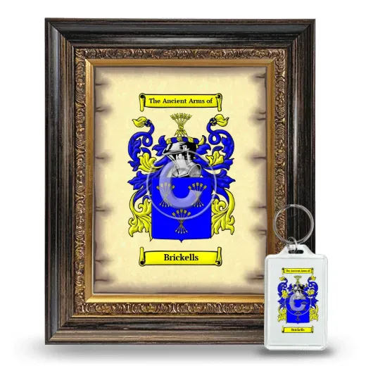 Brickells Framed Coat of Arms and Keychain - Heirloom