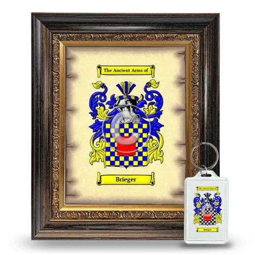 Brieger Framed Coat of Arms and Keychain - Heirloom