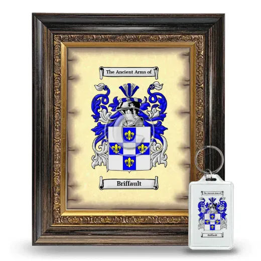 Briffault Framed Coat of Arms and Keychain - Heirloom