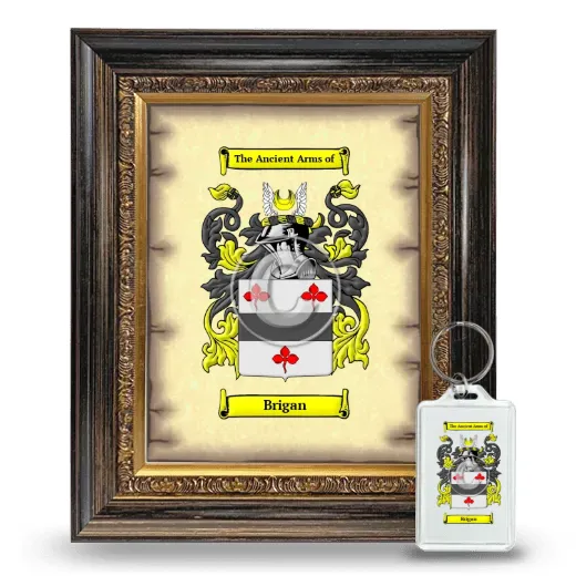 Brigan Framed Coat of Arms and Keychain - Heirloom