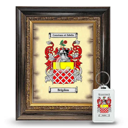 Brigdon Framed Coat of Arms and Keychain - Heirloom