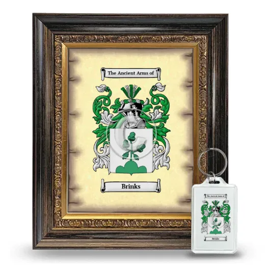 Brinks Framed Coat of Arms and Keychain - Heirloom