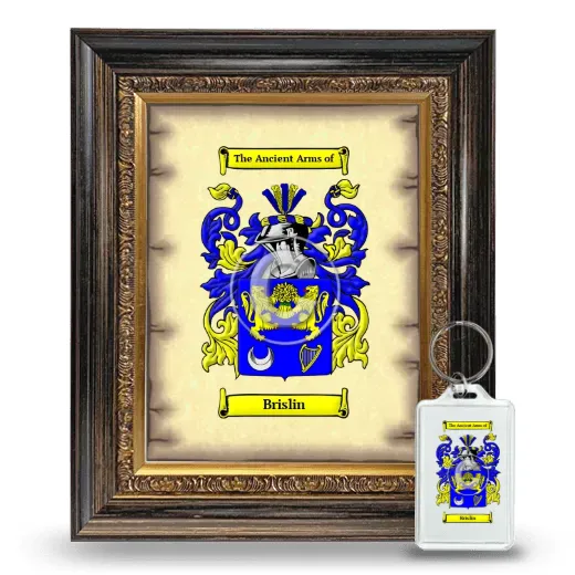 Brislin Framed Coat of Arms and Keychain - Heirloom