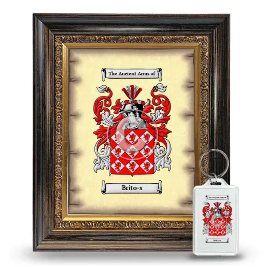 Brito-s Framed Coat of Arms and Keychain - Heirloom