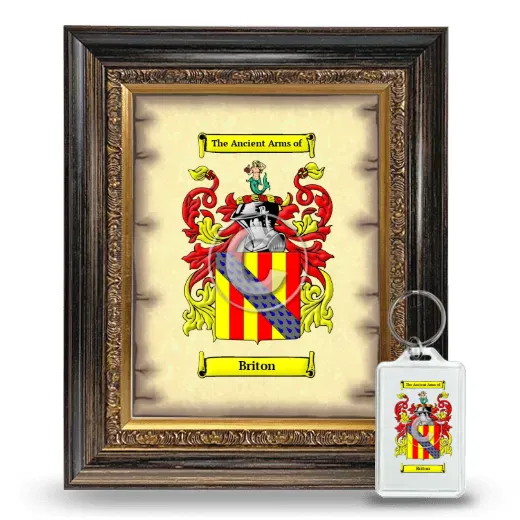 Briton Framed Coat of Arms and Keychain - Heirloom