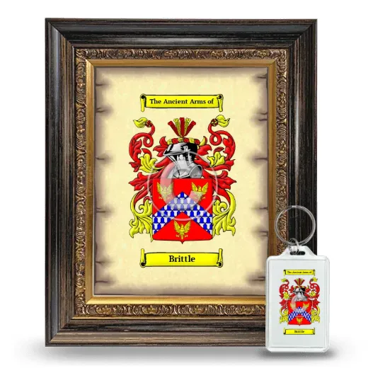 Brittle Framed Coat of Arms and Keychain - Heirloom