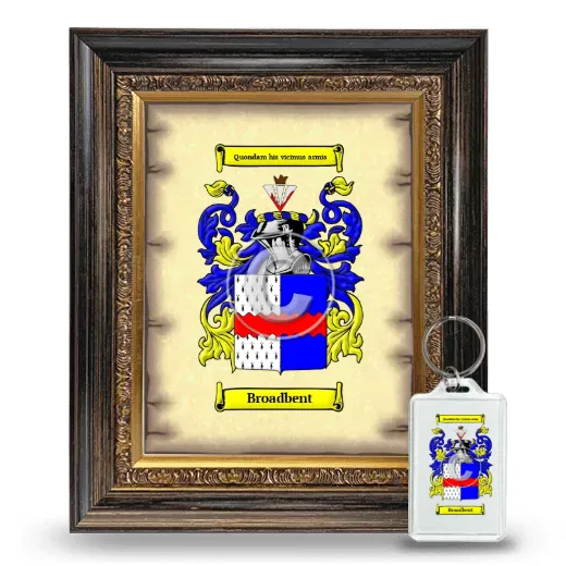 Broadbent Framed Coat of Arms and Keychain - Heirloom