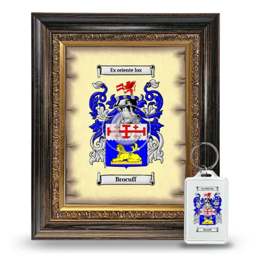 Brocuff Framed Coat of Arms and Keychain - Heirloom