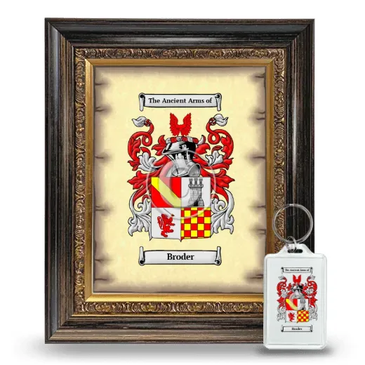 Broder Framed Coat of Arms and Keychain - Heirloom