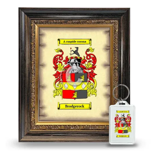Brodgerock Framed Coat of Arms and Keychain - Heirloom