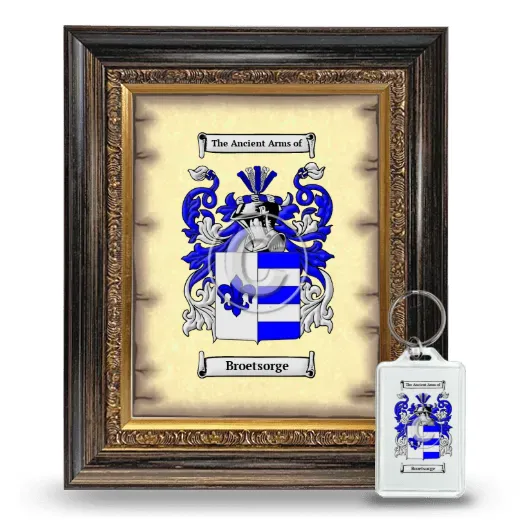 Broetsorge Framed Coat of Arms and Keychain - Heirloom