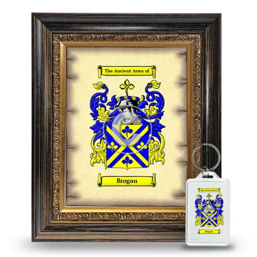 Brogan Framed Coat of Arms and Keychain - Heirloom
