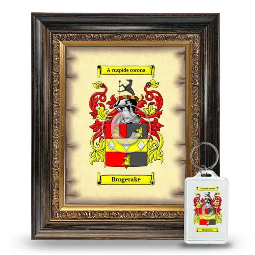Brogerake Framed Coat of Arms and Keychain - Heirloom