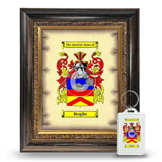 Broglio Framed Coat of Arms and Keychain - Heirloom