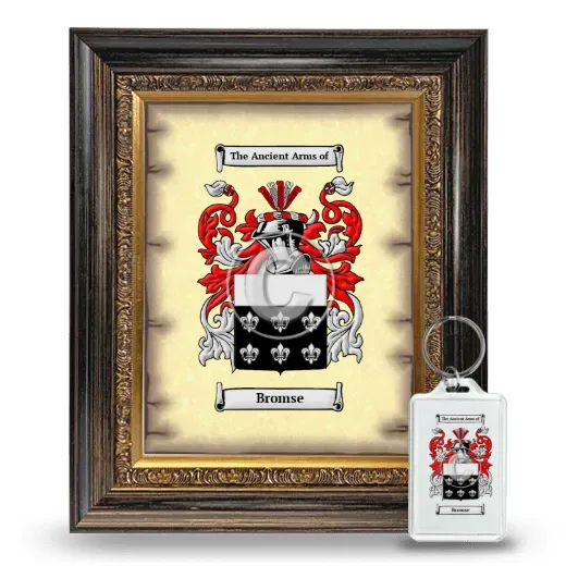 Bromse Framed Coat of Arms and Keychain - Heirloom