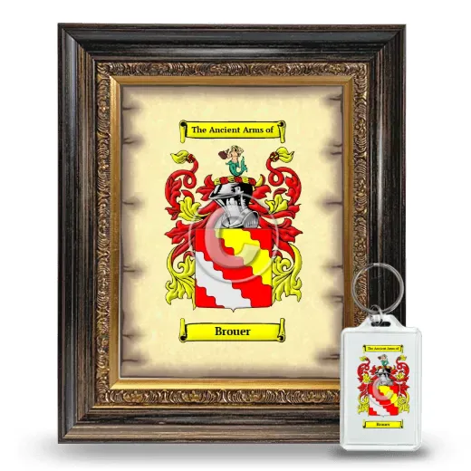 Brouer Framed Coat of Arms and Keychain - Heirloom