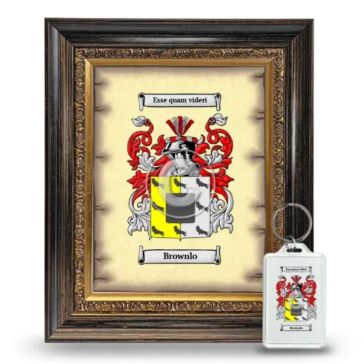 Brownlo Framed Coat of Arms and Keychain - Heirloom