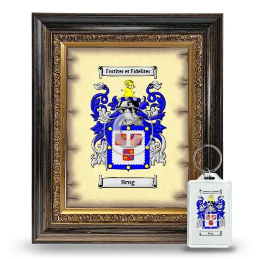 Brug Framed Coat of Arms and Keychain - Heirloom
