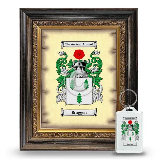 Bruggen Framed Coat of Arms and Keychain - Heirloom