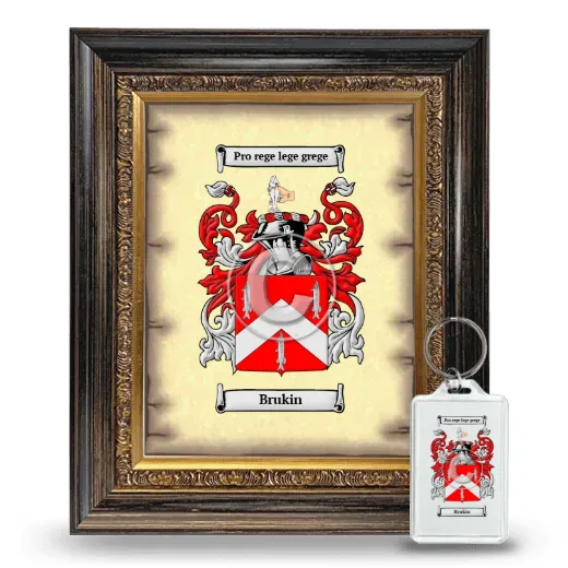 Brukin Framed Coat of Arms and Keychain - Heirloom