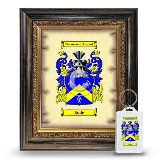 Brulé Framed Coat of Arms and Keychain - Heirloom