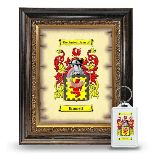 Brumett Framed Coat of Arms and Keychain - Heirloom