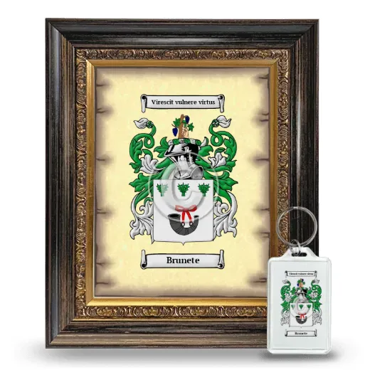 Brunete Framed Coat of Arms and Keychain - Heirloom