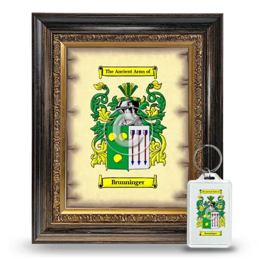 Brunninger Framed Coat of Arms and Keychain - Heirloom