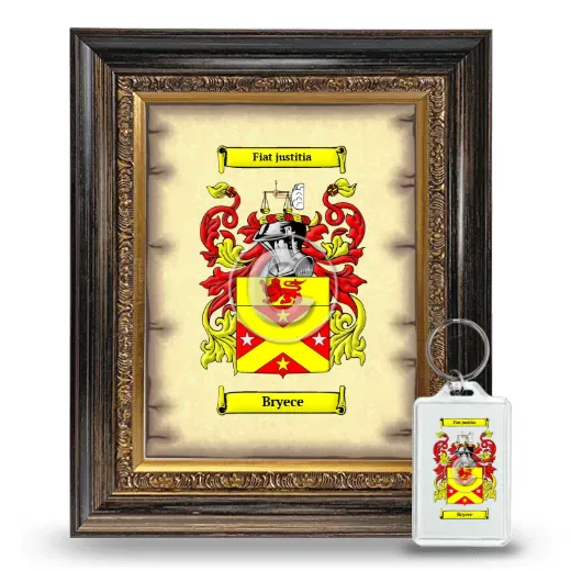 Bryece Framed Coat of Arms and Keychain - Heirloom