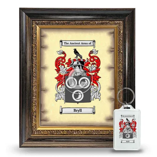 Bryll Framed Coat of Arms and Keychain - Heirloom