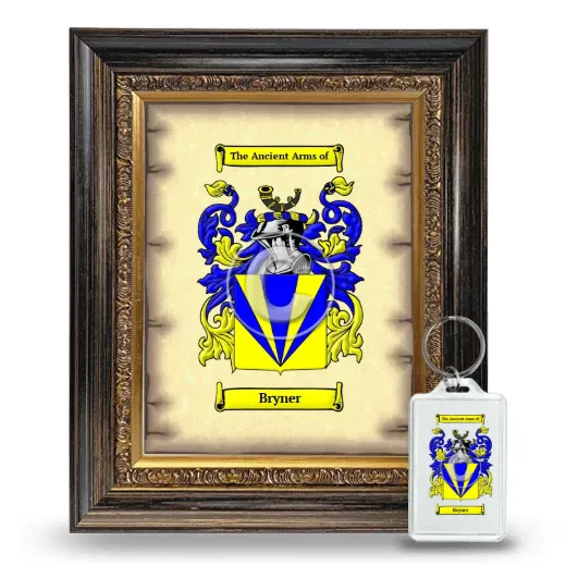Bryner Framed Coat of Arms and Keychain - Heirloom