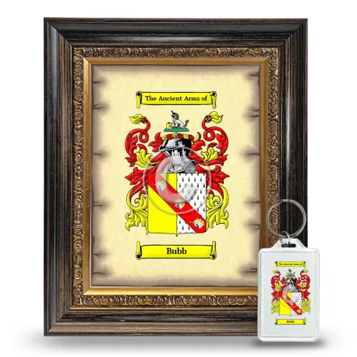 Bubb Framed Coat of Arms and Keychain - Heirloom