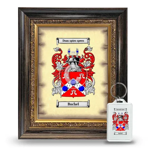 Buchel Framed Coat of Arms and Keychain - Heirloom
