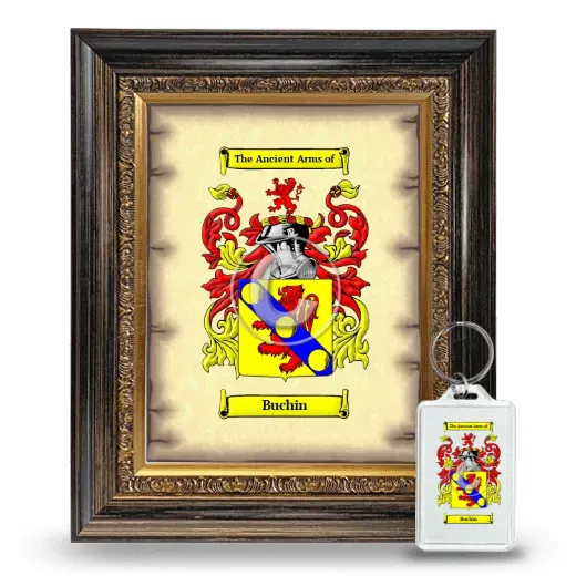 Buchin Framed Coat of Arms and Keychain - Heirloom
