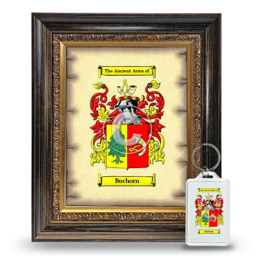 Buchorn Framed Coat of Arms and Keychain - Heirloom