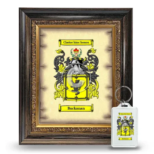 Buckanan Framed Coat of Arms and Keychain - Heirloom