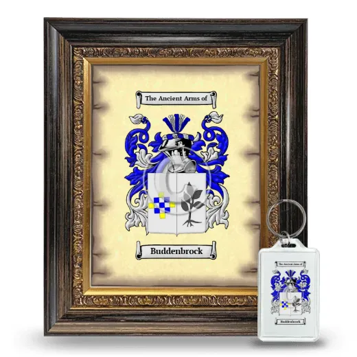 Buddenbrock Framed Coat of Arms and Keychain - Heirloom