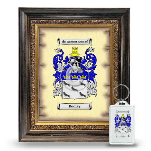 Budlay Framed Coat of Arms and Keychain - Heirloom