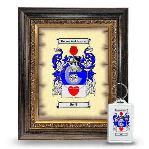 Buff Framed Coat of Arms and Keychain - Heirloom