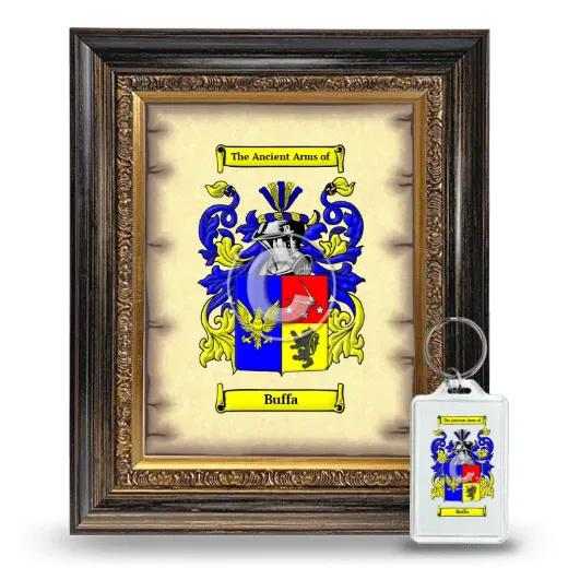 Buffa Framed Coat of Arms and Keychain - Heirloom