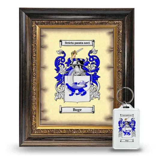 Buge Framed Coat of Arms and Keychain - Heirloom