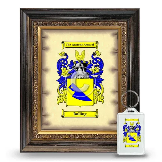 Bulling Framed Coat of Arms and Keychain - Heirloom